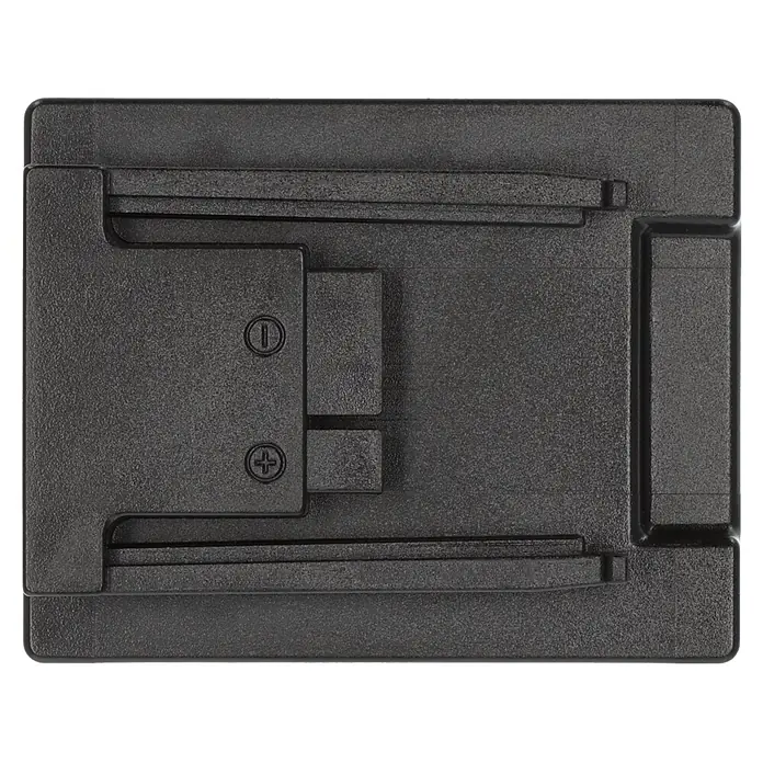 Brennenstuhl Adapter Fein für Handscheinwerfer Multi Akku - 6,9 x 4,6 x 8,8 cm - Dunkelgraue, texturierte Kunststoff-Adapterplatte mit positiven und negativen Polsymbolen.