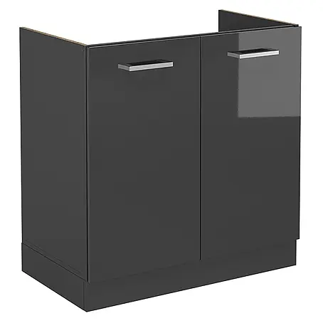Vicco  Schrankküche R-Line Anthrazit Hochglanz ohne Arbeitsplatte
