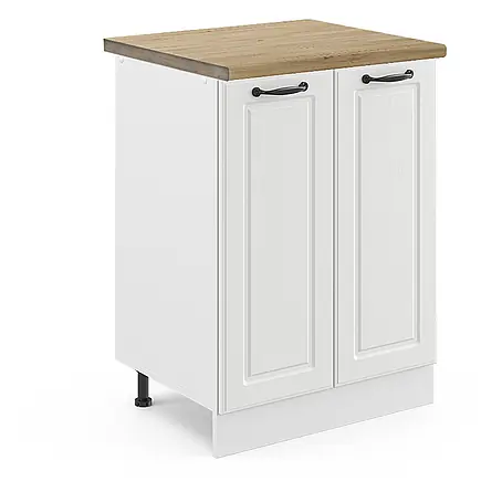 Vicco  Schrankküche R-Line Weiß Landhaus, AP Eiche