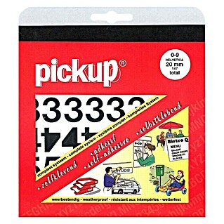 Pickup Etiqueta adhesiva (Números, Negro, Altura: 20 mm)