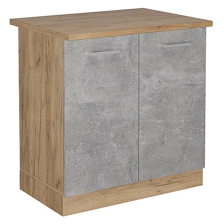 Vicco  Schrankküche R-Line Beton, AP Eiche