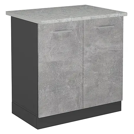 Vicco  Schrankküche R-Line Beton AP Marmor