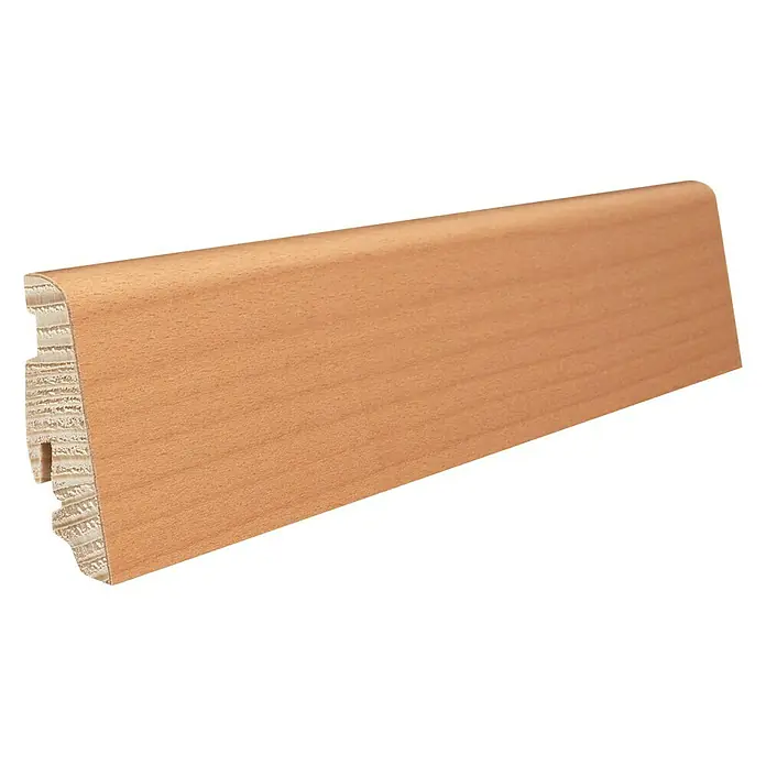 Living by Haro Sockelleiste Buche - 220 cm x 19 mm x 58 mm, Fichte - Sockelleiste aus hellem Holz mit abgerundeter Oberkante und gefräster Rückseite für einfache Montage. Ideal für saubere Wandabschlüsse.