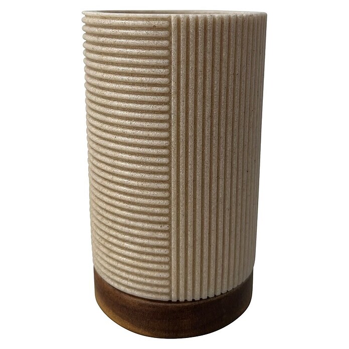 Camargue Zahnputzbecher Wood (Harz, Beige/Sand) | BAUHAUS