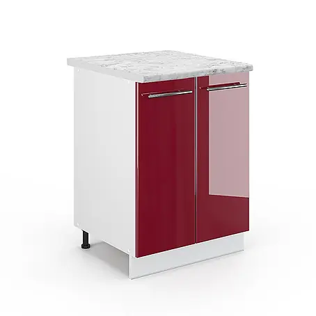 Küchenunterschrank Fame-Line 60 cm Bordeaux Hochglanz Art.-Nr. 45403