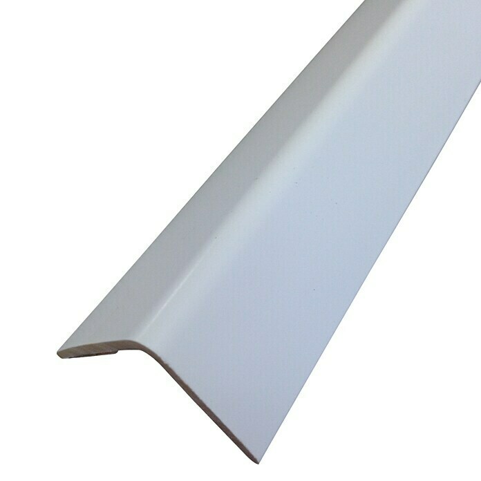 Rufete Perfil de esquina Canto adhesivo de PVC (Blanco, 250 x 250 x 2.600 mm)