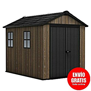 Keter Caseta de jardín Apex 759-975 (Medidas ext. (An x Pr): 287 x 230 cm, Plástico, Nogal/Negro)