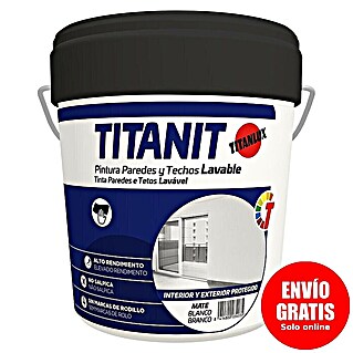Titanlux Pintura para paredes y techos Titanit (Blanco, Mate, 15 l)