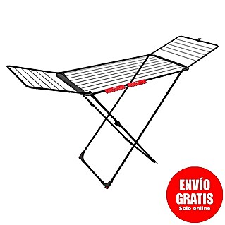 Vileda Tendedero con alas Universal Ultimate (Longitud cuerda de tender: 18 m, L x An x Al: 180 x 55,5 x 108 cm, Negro)