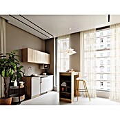 Respekta Miniküche Ingrid (Breite: 150 cm, Weiß, Mit Bartisch, Mit Kochfeld + Kühlschrank + Mikrowelle) | BAUHAUS