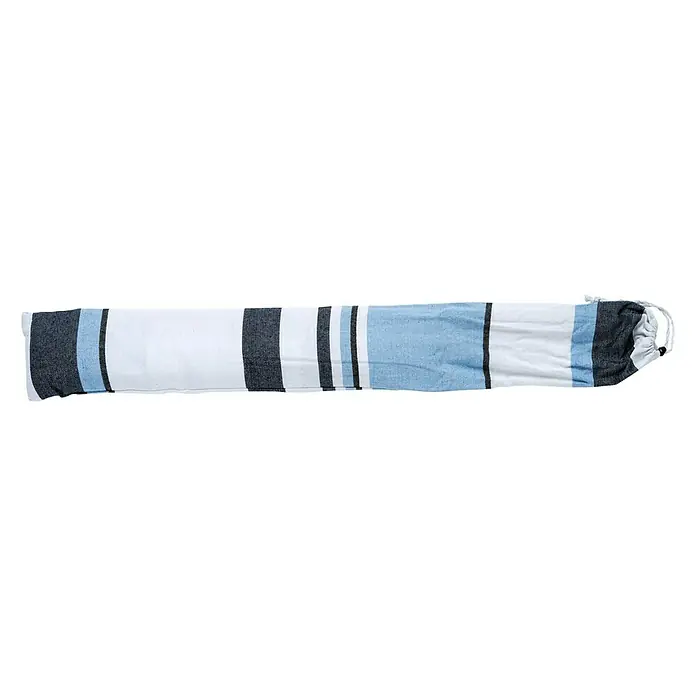 Amazonas Hängesessel Havanna marine - L x B x H: 150 x 120 x 110 cm, Blau/Weiß - Eine gestreifte Hängematte, verpackt in einer passenden Tragetasche, ideal für den Transport und die Lagerung. Praktisch und stilvoll für unterwegs.