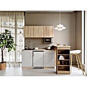 Respekta Miniküche Ingrid (Breite: 150 cm, Weiß, Mit Bartisch, Mit Kochfeld + Kühlschrank + Mikrowelle) | BAUHAUS