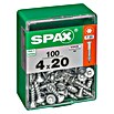 Spax Universalschraube T-Star plus (Ø x L: 4 x 20 mm, WIROX Oberfläche, T-Star plus, 100 Stk.)