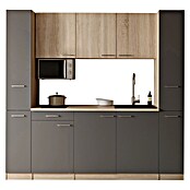 Respekta Küchenzeile Ingrid (Breite: 210 cm, Grau, Mit Kochfeld + Mikrowelle) | BAUHAUS