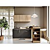 Respekta Miniküche Ingrid (Breite: 150 cm, Grau, Mit Bartisch, Mit Kochfeld + Kühlschrank) | BAUHAUS
