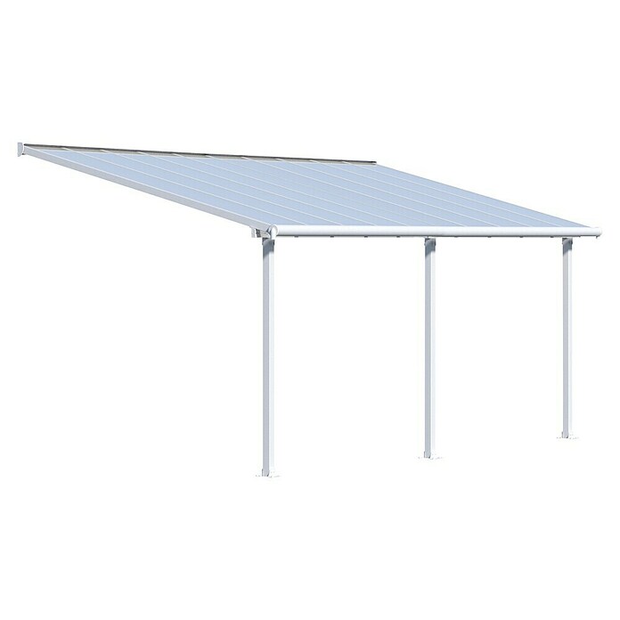 Palram Terrassenüberdachung Olympia (Tiefe: 3 m, B x H: 6,1 x 2,1 m, Verkehrsweiß)