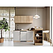 Respekta Miniküche Ingrid (Breite: 150 cm, Weiß, Mit Bartisch, Mit Kochfeld + Kühlschrank) | BAUHAUS