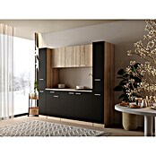 Respekta Küchenzeile Ingrid (Breite: 210 cm, Schwarz, Mit Kochfeld) | BAUHAUS