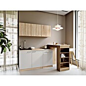 Respekta Miniküche Ingrid (Breite: 150 cm, Weiß, Mit Bartisch, Mit Kochfeld) | BAUHAUS
