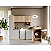 Respekta Küchenzeile Ingrid (Breite: 180 cm, Weiß, Mit Bartisch, Mit Kochfeld + Kühlschrank + Mikrowelle) | BAUHAUS