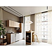 Respekta Küchenzeile Ingrid (Breite: 180 cm, Weiß, Mit Bartisch, Mit Kochfeld + Kühlschrank + Mikrowelle) | BAUHAUS
