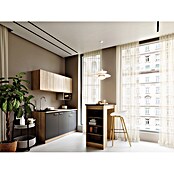 Respekta Miniküche Ingrid (Breite: 150 cm, Grau, Mit Bartisch, Mit Kochfeld + Mikrowelle) | BAUHAUS