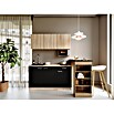Respekta Miniküche Ingrid (Breite: 150 cm, Schwarz, Mit Bartisch, Mit Kochfeld + Mikrowelle) | BAUHAUS