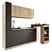 Respekta Küchenzeile Ingrid (Breite: 180 cm, Grau, Mit Bartisch, Mit Kochfeld) | BAUHAUS