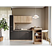Respekta Küchenzeile Ingrid (Breite: 180 cm, Grau, Mit Bartisch, Mit Kochfeld) | BAUHAUS