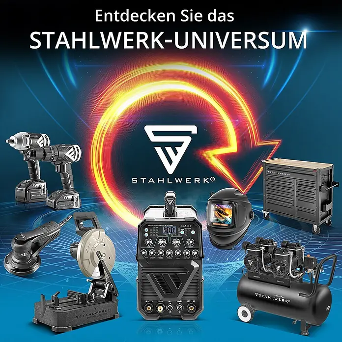 STAHLWERK WIG-Schweißgerät AC/DC WIG 200 Puls ST WIG-Schweißgerät - Schweißstrom: 200 A, 230 V - STAHLWERK Produktuniversum mit verschiedenen Elektrowerkzeugen, Schweißgeräten, Kompressor und Werkstattlagerung.