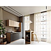 Respekta Küchenzeile Ingrid (Breite: 180 cm, Grau, Mit Bartisch, Mit Kochfeld + Mikrowelle) | BAUHAUS