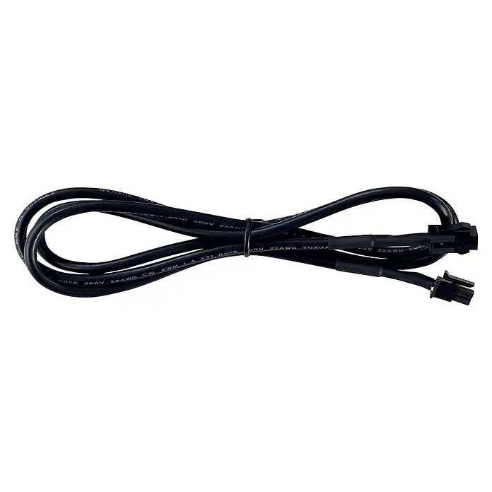 Direct Signs Verbindungskabel Akus RGB - Länge: 100 cm, IP20 - Schwarzes Kabel mit zwei Anschlüssen, vermutlich ein Lüfter-Splitter oder Verlängerungskabel.