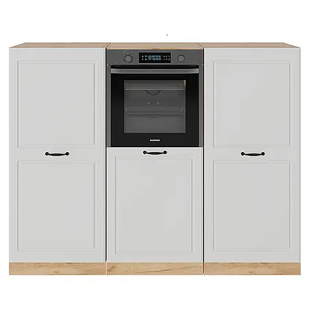 Vicco  Küchenleerblock R-Line Weiß Landhaus/Goldkraft Eiche ohne Arbeitsplatte