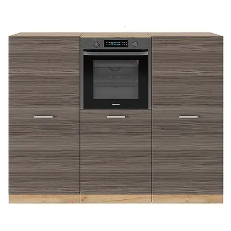 Vicco  Küchenleerblock R-Line Edelgrau/Goldkraft Eiche ohne Arbeitsplatte