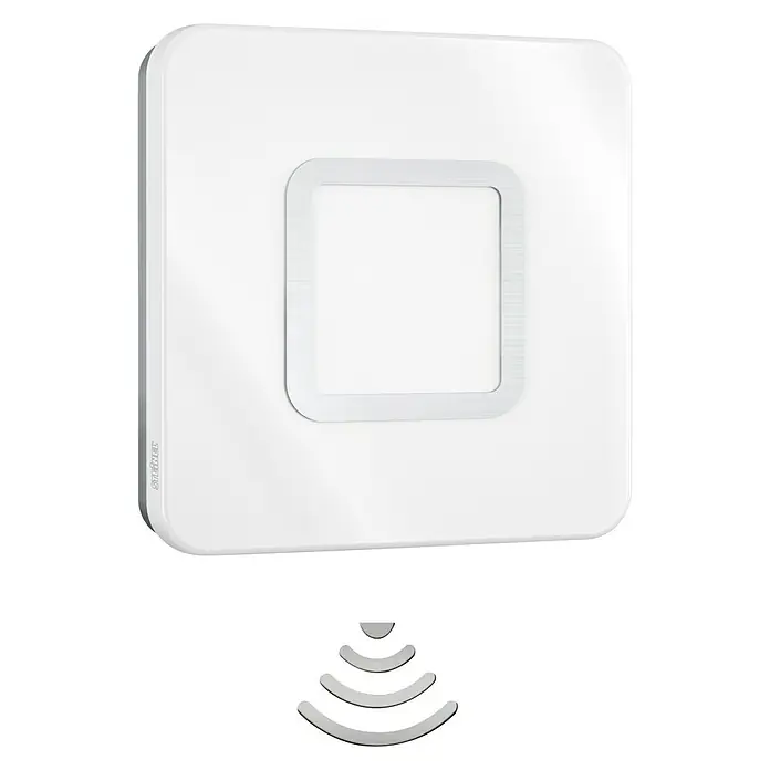 Steinel Sensor-Wand- & Deckenleuchte RS LED M1 S Edelstahl - 8,8 W, L x B x H: 20 x 20 x 5,3 cm, Weiß - Quadratischer, weißer Steinel-Bewegungsmelder zur Wandmontage mit integriertem Sensor für zuverlässige Bewegungserkennung.