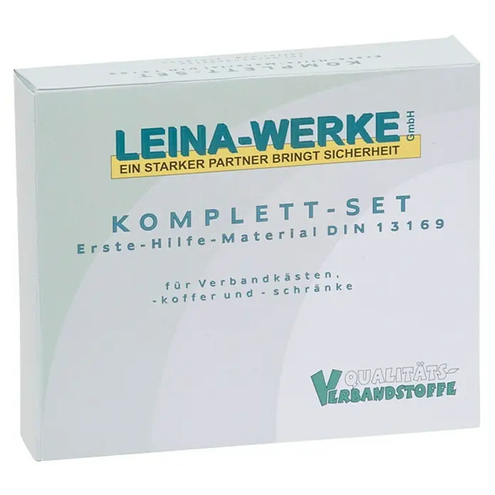 Leina-Werke Erste-Hilfe-Nachfüllpackung - DIN 13169, 127 -tlg. - Komplett-Set von Leina-Werke: Erste-Hilfe-Material DIN 13169 für Verbandkästen, Koffer und Schränke. Qualitäts-Verbandstoffe für den Notfall.