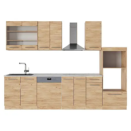 Küchenzeile Fame-Line 300 cm Goldkraft Eiche Art.-Nr. 56819