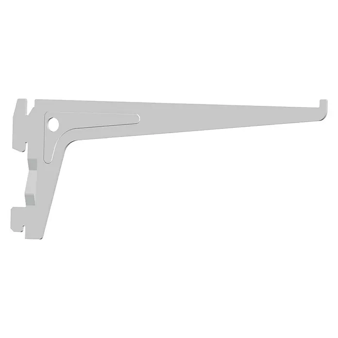 Element System Pro-Träger S 50Länge: 20 cm, Weiß, Belastbarkeit: 60 kg - Regalträger aus Metall in hellgrauer Farbe, perfekt zur Anbringung von Regalböden und zur Organisation von Räumen.
