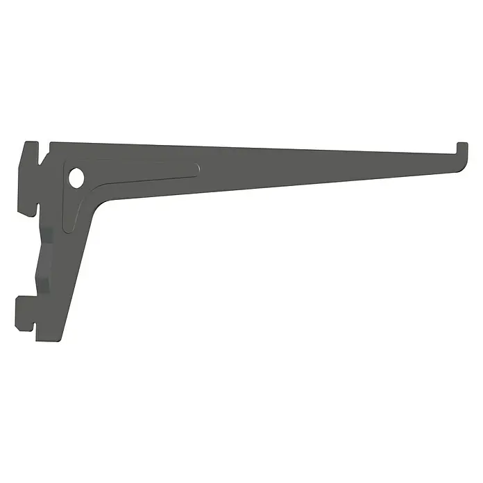 Element System Soporte Pro S 50 - Negro, Largo: 20 cm, Carga soportada: 60 kg - Aquí tenemos un soporte de estante gris, ideal para el montaje en pared y para sujetar estantes.