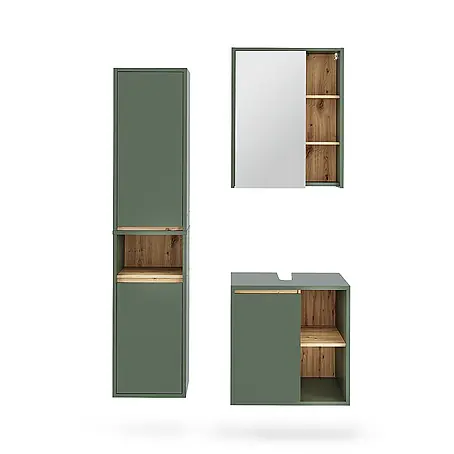 Vicco  Badmöbel-Set Viola Grün/Artisan 3 Teile