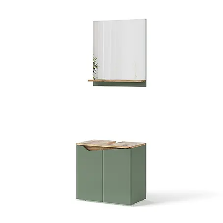 Vicco  Badmöbel-Set Marelle Grün/Artisan 2 Teile