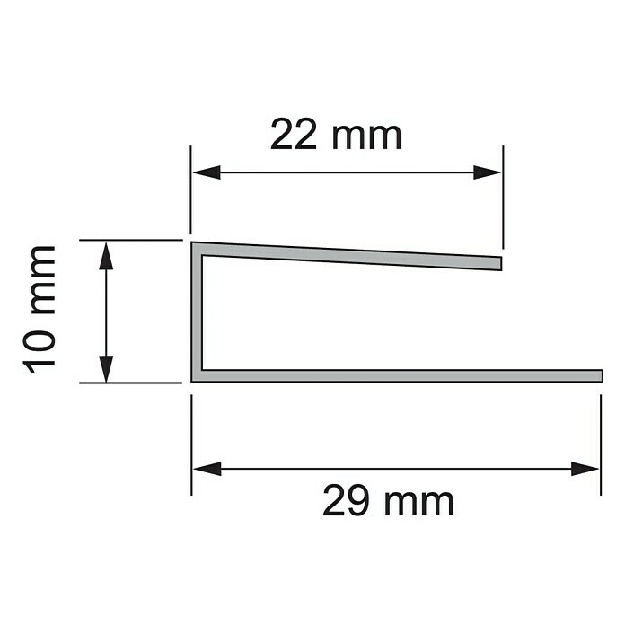 BaukulitVox Slim line Abschlussprofil B2Weiß, 2.600 x 30 x 10 mm Detail Shot