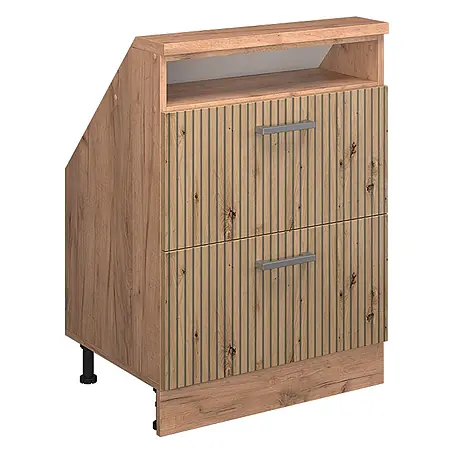 Küchenschrank für Dachschrägen R-Line 60 cm Artisan-Eiche Art.-Nr. 58224