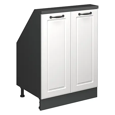 Vicco  Schrankküche R-Line Weiß Landhaus mit 2 Türen