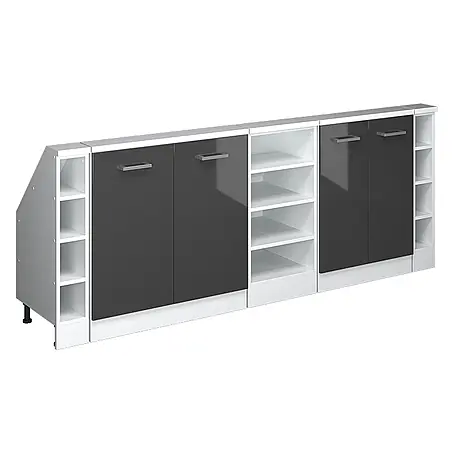 Vicco  Küchenleerblock R-Line Anthrazit Hochglanz 5er Set