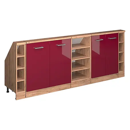 Vicco  Küchenleerblock R-Line Rot Hochglanz 5er Set