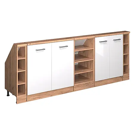 Vicco  Schrankküche R-Line Weiß Hochglanz 5er Set