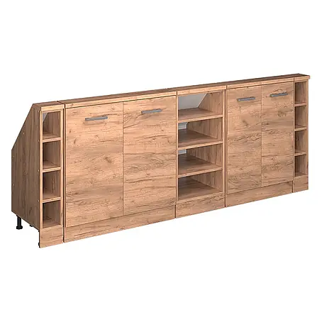 Küchenschrank für Dachschrägen R-Line 210 cm Goldkraft Eiche Art.-Nr. 58188
