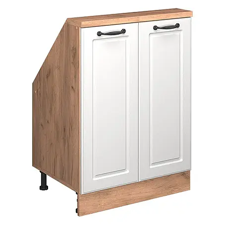 Vicco  Schrankküche R-Line Weiß Landhaus mit 2 Türen