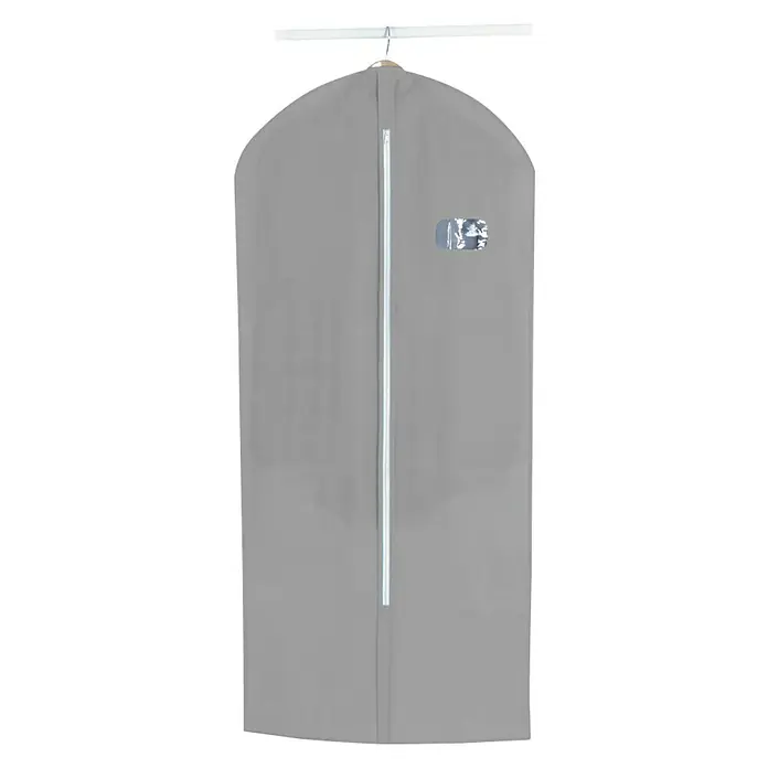 Jocca Saco para la ropa y vestidos - Gris - Funda de ropa gris para proteger la ropa, colgada ordenadamente. Ideal para viajes y almacenamiento.
